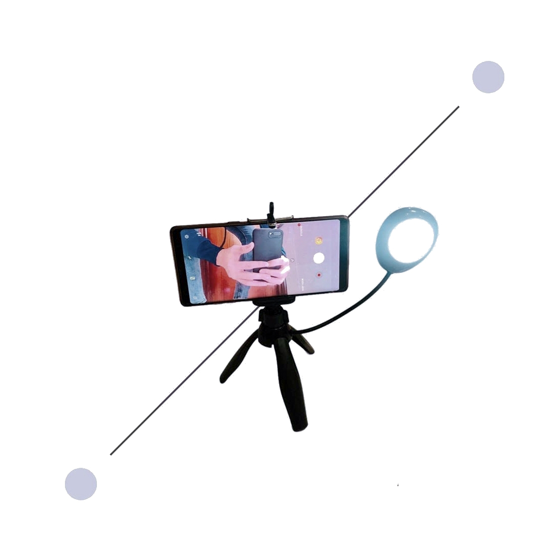 Mini Tripode Para Movil Con Luz Selfie - Piezas Mobile